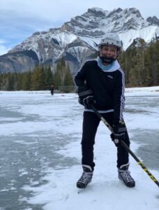 Brody enjoying time on an ODR with a mountain view!